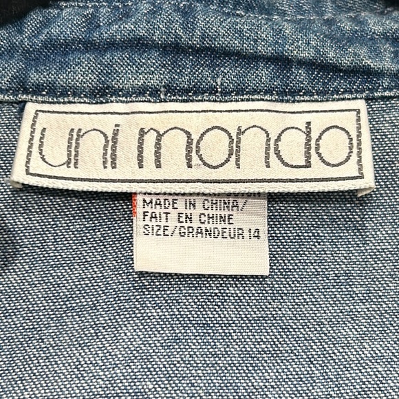 Uni mondo size 14 vest 100% cotton with embroidered flowers - Picture 2 of 12